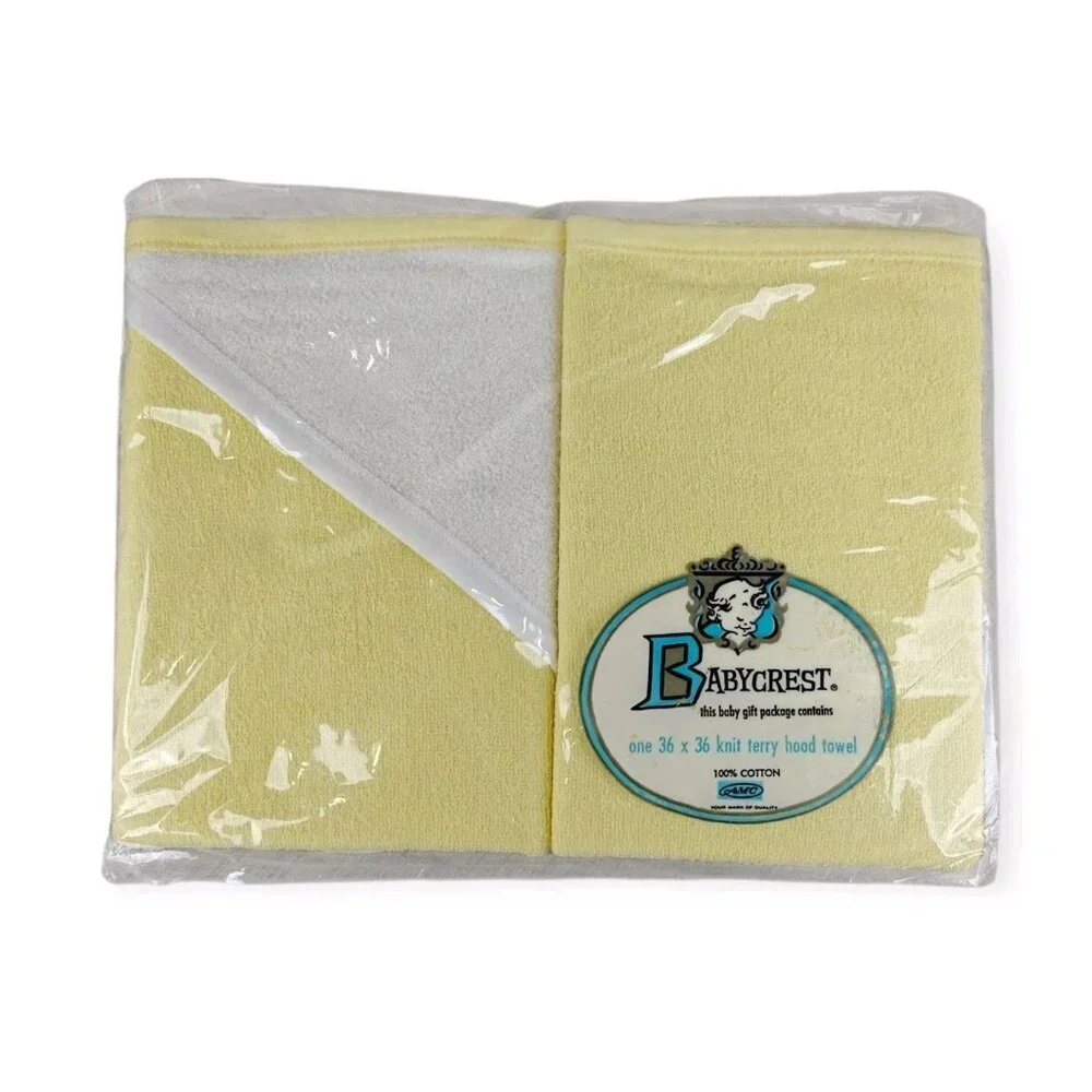 NIP Vintage 60's Babycrest Knit Terry Hood Towel 36